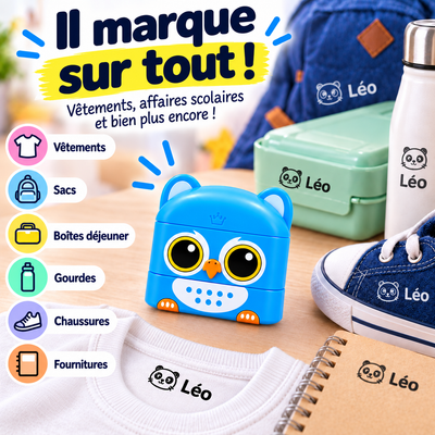 TamponneTout™ – Le tampon personnalisé pour ne plus perdre les affaires de votre enfant