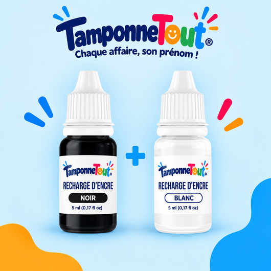 Duo Recharges d’Encre Noir & Blanc – TamponneTout®